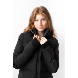 Abrigo largo acolchado para mujer Paloma Horze Negro caviar Abrigo largo acolchado para mujer Paloma Horze Negro caviar