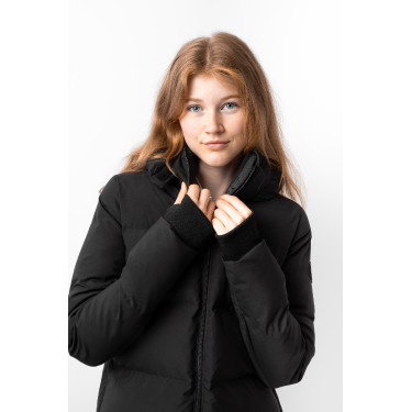 Abrigo largo acolchado para mujer Paloma Horze Negro caviar Abrigo largo acolchado para mujer Paloma Horze Negro caviar