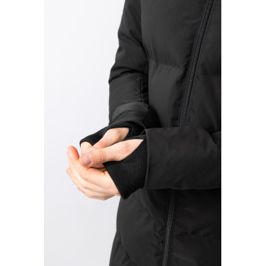 Abrigo largo acolchado para mujer Paloma Horze Negro caviar Abrigo largo acolchado para mujer Paloma Horze Negro caviar