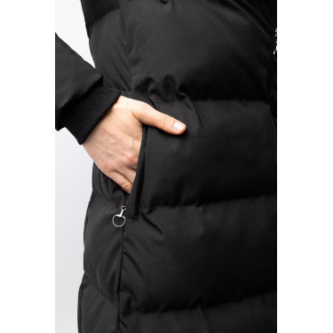 Abrigo largo acolchado para mujer Paloma Horze Negro caviar Abrigo largo acolchado para mujer Paloma Horze Negro caviar
