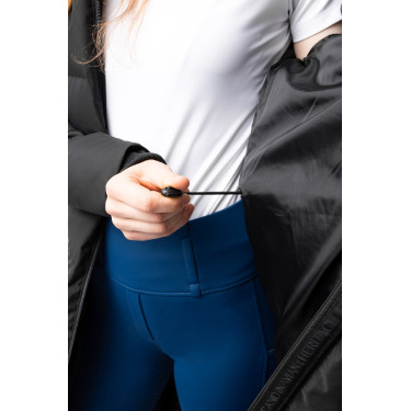Abrigo largo acolchado para mujer Paloma Horze Negro caviar Abrigo largo acolchado para mujer Paloma Horze Negro caviar