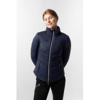 Chaqueta de equitación acolchada Horze Astrid para mujer Azul polar Azul marino