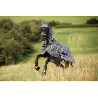 Máscara de protección contra las moscas Cebra con protección para las orejas Covalliero Cebra Motifs