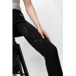 Pantalones de Montar Acolchados con Silicona para Mujer Adeline Horze Negro