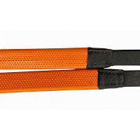 Riendas de goma T de T naranja Havana oscuro Marrón