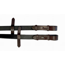 Riendas de goma T de T naranja Havana oscuro Marrón