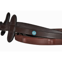 Riendas de goma T de T topes Havana oscuro Marrón