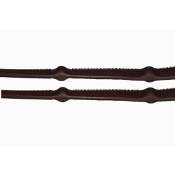 Riendas de goma T de T topes Havana oscuro Marrón