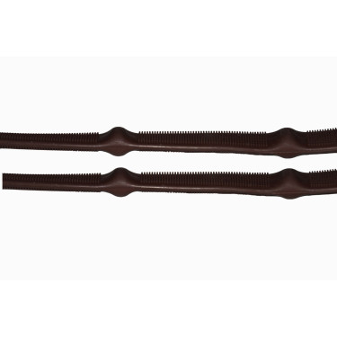 Riendas de goma T de T topes Havana oscuro Marrón