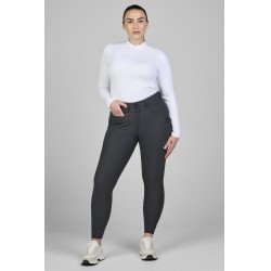 Pantalón Pikeur Linn grip rodillas mujer Sombra oscura Gris Pantalón Pikeur Linn grip rodillas mujer Sombra oscura Gris