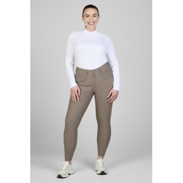 Pantalón Pikeur Laure full grip mujer 3005 talle alto Gris pardo Marrón Pantalón Pikeur Laure full grip mujer 3005 talle alto Gris pardo Marrón