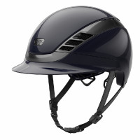 Casco de equitación Abus Airluxe Chrome Azul noche brillante