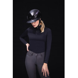 Casco de equitación Abus Airluxe Chrome L.V Negro brillante