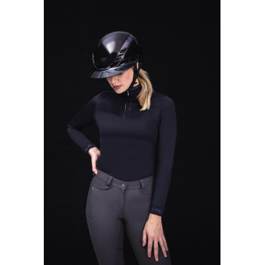 Casco de equitación Abus Airluxe Chrome L.V Negro brillante Casco de equitación Abus Airluxe Chrome L.V Negro brillante