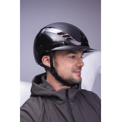 Casco de equitación Abus Airluxe Chrome L.V Negro brillante
