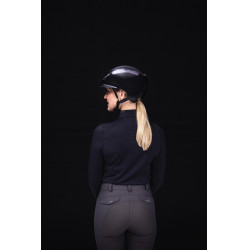 Casco de equitación Abus Airluxe Chrome L.V Negro brillante