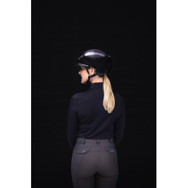 Casco de equitación Abus Airluxe Chrome L.V Negro brillante Casco de equitación Abus Airluxe Chrome L.V Negro brillante