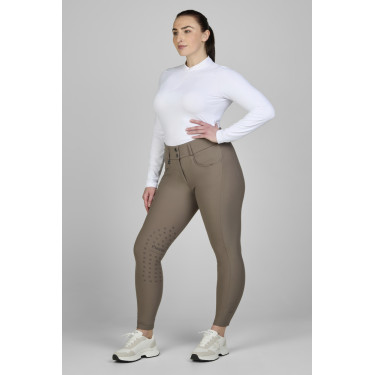 Pantalón Amia 6805 Pikeur grip en las rodillas talle medio alto mujer Gris pardo Marrón Pantalón Amia 6805 Pikeur grip en las rodillas talle medio alto mujer Gris pardo Marrón