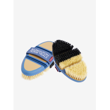 Cepillo Flexi Half & Half Grooming LeMieux Azul Badminton