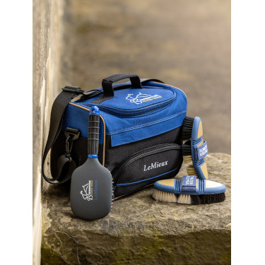 Cepillo Flexi Half & Half Grooming LeMieux Azul Badminton