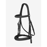 Brida Hunter con cordones LeMieux Habana / plata Marrón