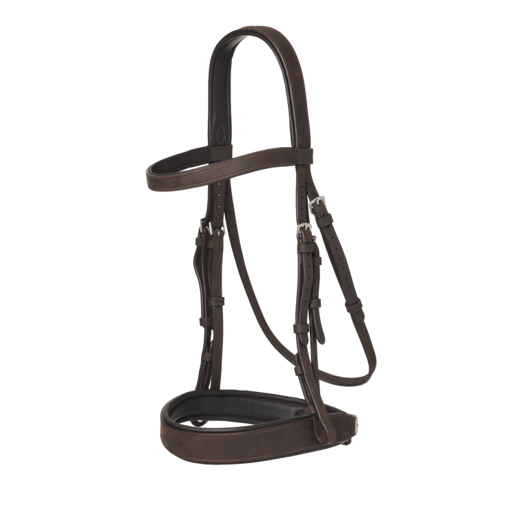 Brida plana Hunter LeMieux con riendas con cordones