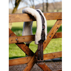 Gurtenschutz Jumping LeMieux Anatomic aus Merino+ Wolle Natural Marrón