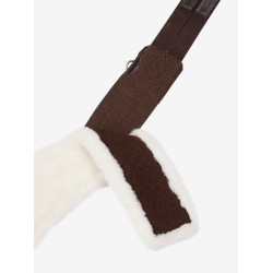 LeMieux Hunter Gurt mit abnehmbarem Merino+ Lammfell Havana Marrón