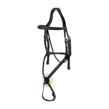 Cabezada con muserola combinada trenzada Dy'on Negro