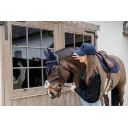 Cabezada con muserola combinada trenzada Dy'on Marrón