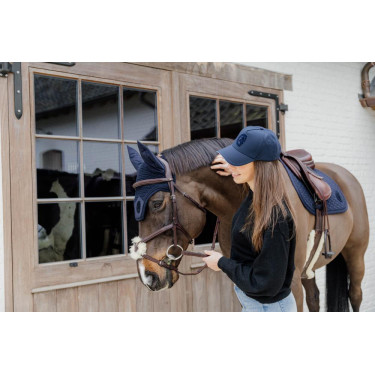 Cabezada con muserola combinada trenzada Dy'on Marrón