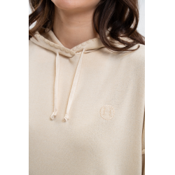 Sudadera con capucha Plume Harcour mujer Lino Beige