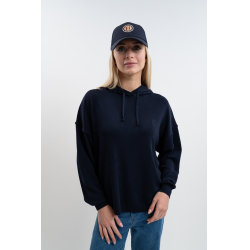 Sudadera con capucha Plume Harcour mujer Marino Azul marino