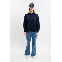 Sudadera con capucha Plume Harcour mujer Marino Azul marino