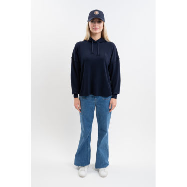 Sudadera con capucha Plume Harcour mujer Marino Azul marino