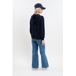 Sudadera con capucha Plume Harcour mujer Marino Azul marino