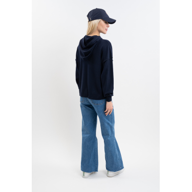 Sudadera con capucha Plume Harcour mujer Marino Azul marino