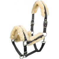 Cabezada Equi-Theme "Mouton véritable" Negro Cabezada Equi-Theme "Mouton véritable" Negro