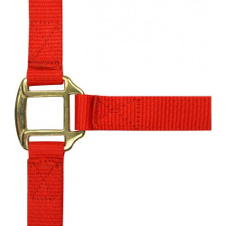 Cabezada de nylon forrada de cuero Cabezada de nylon forrada de cuero