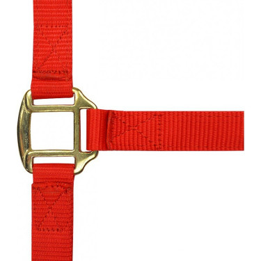 Cabezada de nylon forrada de cuero Cabezada de nylon forrada de cuero