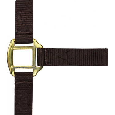 Cabezada de nylon forrada de cuero Cabezada de nylon forrada de cuero