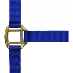 Cabezada de nylon forrada de cuero