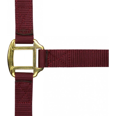 Cabezada de nylon forrada de cuero Cabezada de nylon forrada de cuero