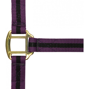 Cabezada de nylon forrada de cuero Cabezada de nylon forrada de cuero