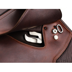 Silla Arena mixta pony Castaño Marrón