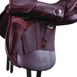 Silla mixta Bates Wide de cuero Heritage Castaño Marrón