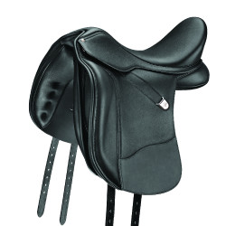 Silla de doma Bates Wide Plus cuero Luxe