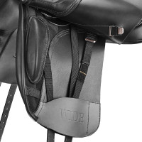 Selle dressage Bates Wide Plus cuir Luxe Negro