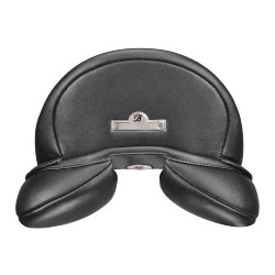 Selle dressage Bates Wide cuir Heritage Negro