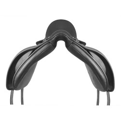 Selle dressage Bates Wide cuir Heritage Negro